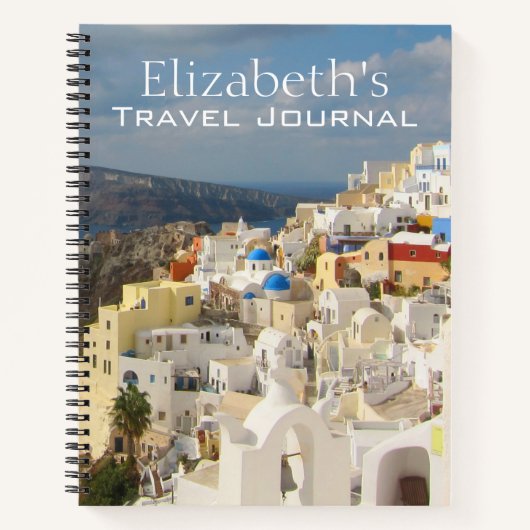 Santorin im NachmittagsSun-Notebook Notizblock (Vorderseite)