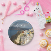 Santorin in der Nachmittagssonne Pappteller (Party)