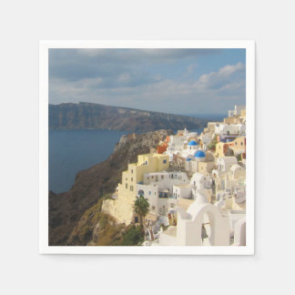 Santorin in der Nachmittagssonne Serviette