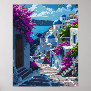 Santorin in Griechenland Poster