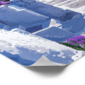 Santorin in Griechenland Poster (Ecke)