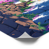 Santorin in Griechenland Poster (Ecke)