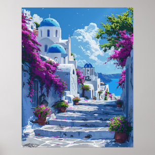 Santorin in Griechenland Poster