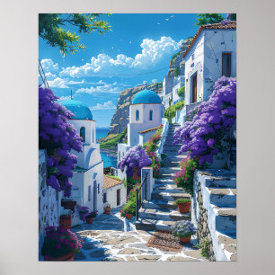 Santorin in Griechenland Poster