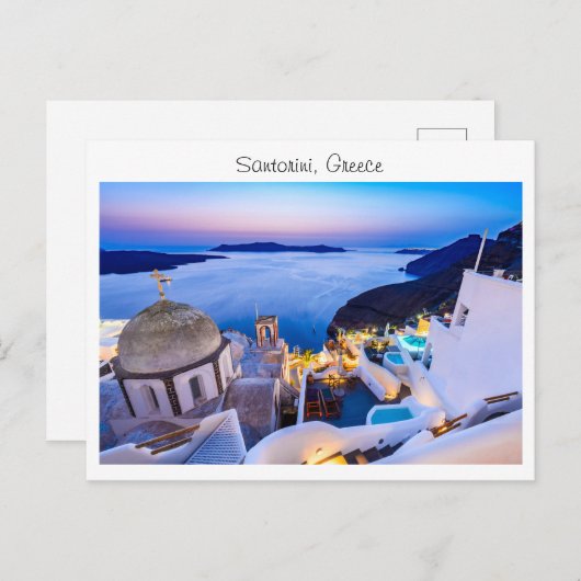 Santorin in Griechenland Postkarte (Vorne/Hinten)