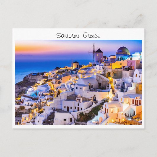 Santorin in Griechenland Postkarte (Vorderseite)