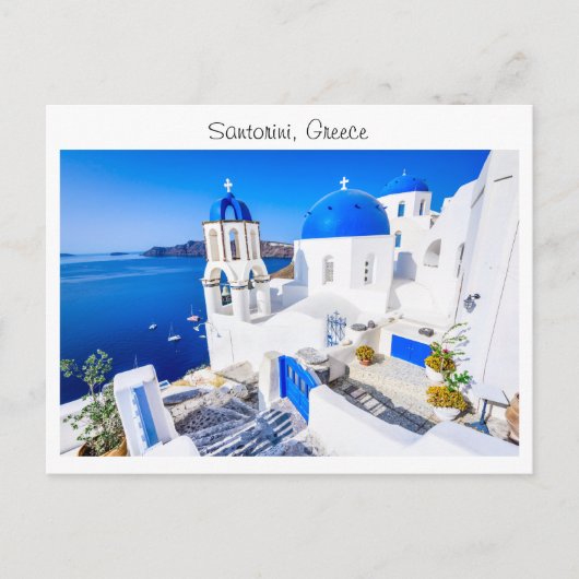 Santorin in Griechenland Postkarte (Vorderseite)