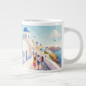Santorin ist das perfekte romantische Reiseziel fü Jumbo-Tasse (Rechts)