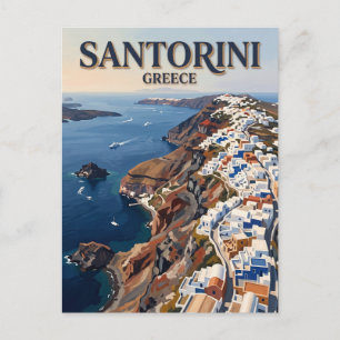 Santorin-Kaldera Griechenland Postkarte