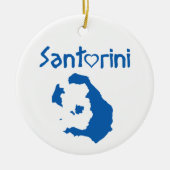 Santorin Keramik Ornament (Vorne)