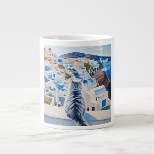 Santorin lasse Urlaub! Jumbo-Tasse