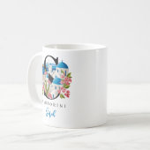 Santorin Monogramm Buchstabe S Personalisiertes Ge Kaffeetasse (Vorderseite Links)