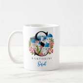 Santorin Monogramm Buchstabe S Personalisiertes Ge Kaffeetasse (Links)