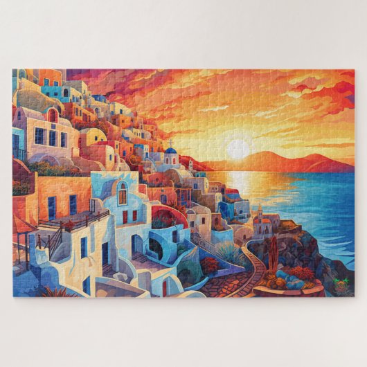 🌅 Santorin Puzzle (Horizontal)