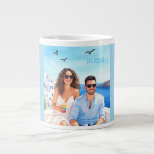 Santorin, Romantik in Griechenland Jumbo-Tasse