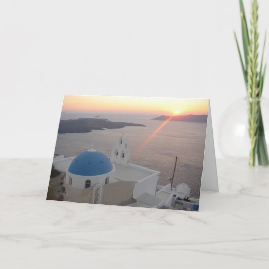 Santorin Sonnenuntergang Karte (Vorderseite)