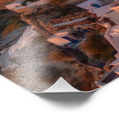 Santorin-Sonnenuntergangs-Fotografie Fotodruck (Ecke)