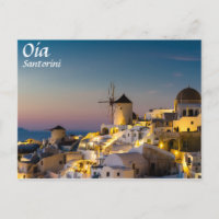 Santorin - Stadtbild von Oia bei Sonnenuntergang P