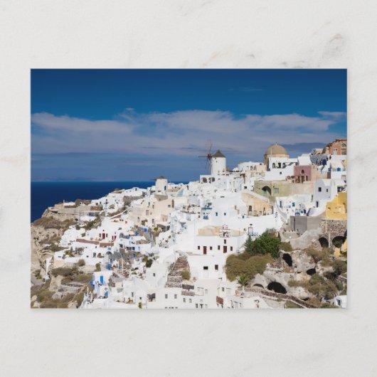 Santorin - Stadtbild von Oia Postkarte (Vorderseite)