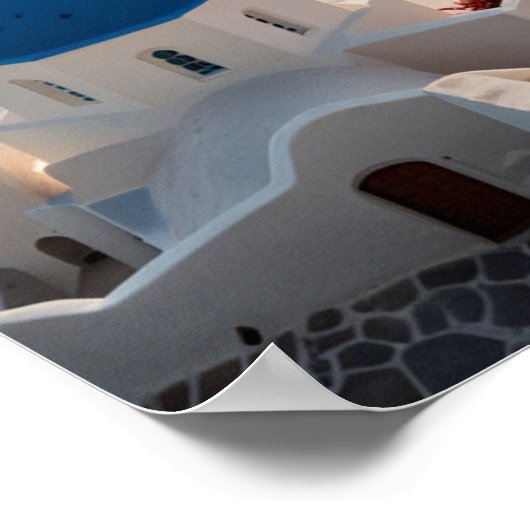 Santorin - Vintage Travel Poster (Ecke)