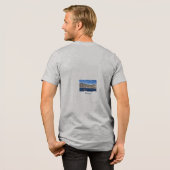 Santorin vom Meer aus. Tri-Blend Shirt (Rückseite voll)