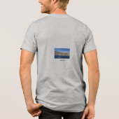 Santorin vom Meer aus. Tri-Blend Shirt (Rückseite)