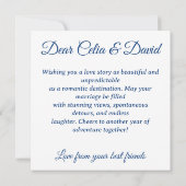 Santorini Aegan Dreamscape Hochzeit Jahrestag Karte (Rückseite)