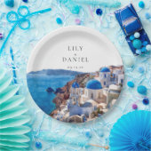 Santorini, Aquakultur Griechenland Hochzeit in Url Pappteller (Party)