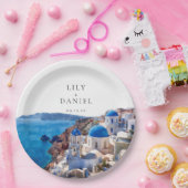 Santorini, Aquakultur Griechenland Hochzeit in Url Pappteller (Party)