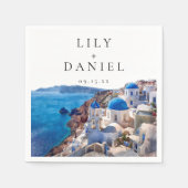 Santorini, Aquakultur Griechenland Hochzeit in Url Serviette (Vorderseite)