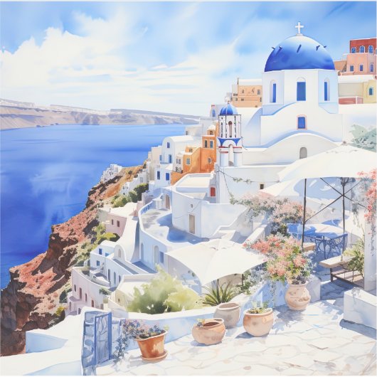 Santorini Aufkleber (Vorderseite)