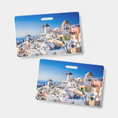 Santorini Ausweis (Vorder- & Rückseite)