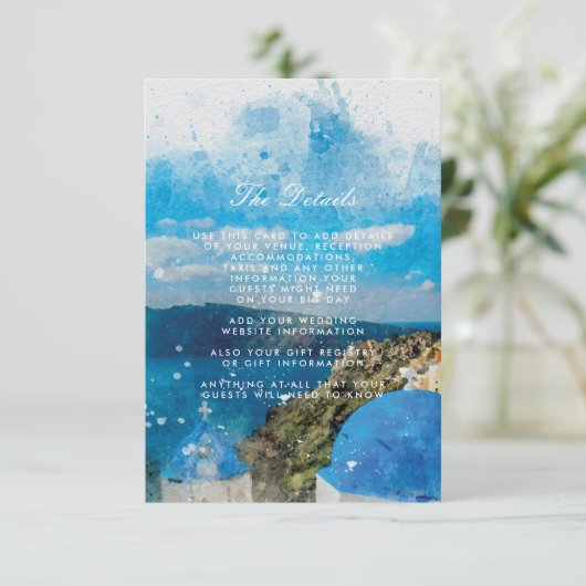 santorini begleitkarte (Stehend Vorderseite)