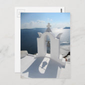 Santorini Bell Tower Casts Shadow Postkarte (Vorne/Hinten)
