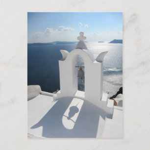 Santorini Bell Tower Casts Shadow Postkarte