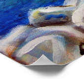 Santorini Black Cat Poster (Ecke)