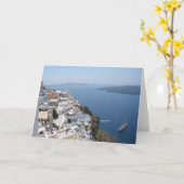 Santorini Blank Greetings Card Karte (Gelbe Blume)