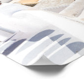 Santorini - Blaukuppelkirche am Oia-Poster Poster (Ecke)