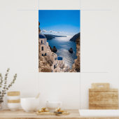 Santorini Blue Horizon Poster (Küche)
