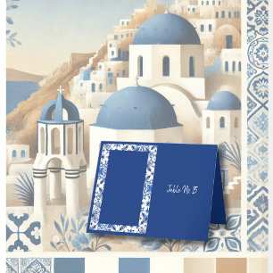 Santorini Blue Mediterrane Hochzeitskarte Dankeskarte