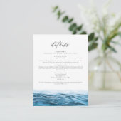 SANTORINI Blue Ocean Watercolor Details Card Einladung (Stehend Vorderseite)