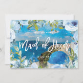Santorini Blumenkarte Trauzeugin Dankeskarte (Vorderseite)