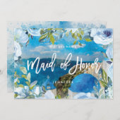 Santorini Blumenkarte Trauzeugin Dankeskarte (Vorne/Hinten)