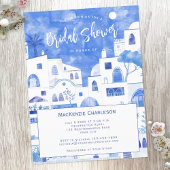Santorini Bridal Dusche Einladung Postkarte