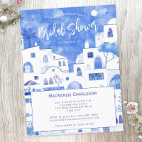 Santorini Bridal Dusche Einladung