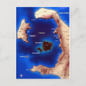 santorini-caldera-map.jpg postkarte (Vorderseite)
