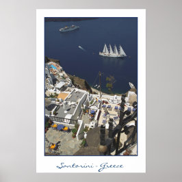 Santorini Caldiera View (Filmfotografie) Poster