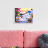 Santorini Canvas Print Leinwanddruck (Insitu (Wohnzimmer))