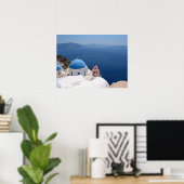 Santorini Canvas Print Poster (Heimbüro)