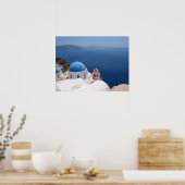 Santorini Canvas Print Poster (Küche)